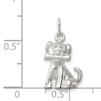 Sterling Silver Doggie Charm with Bone view 3