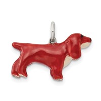 Sterling Silver Enameled Cocker Spaniel Pendant view 4
