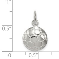 Sterling Silver Soccer Ball Charm view 3
