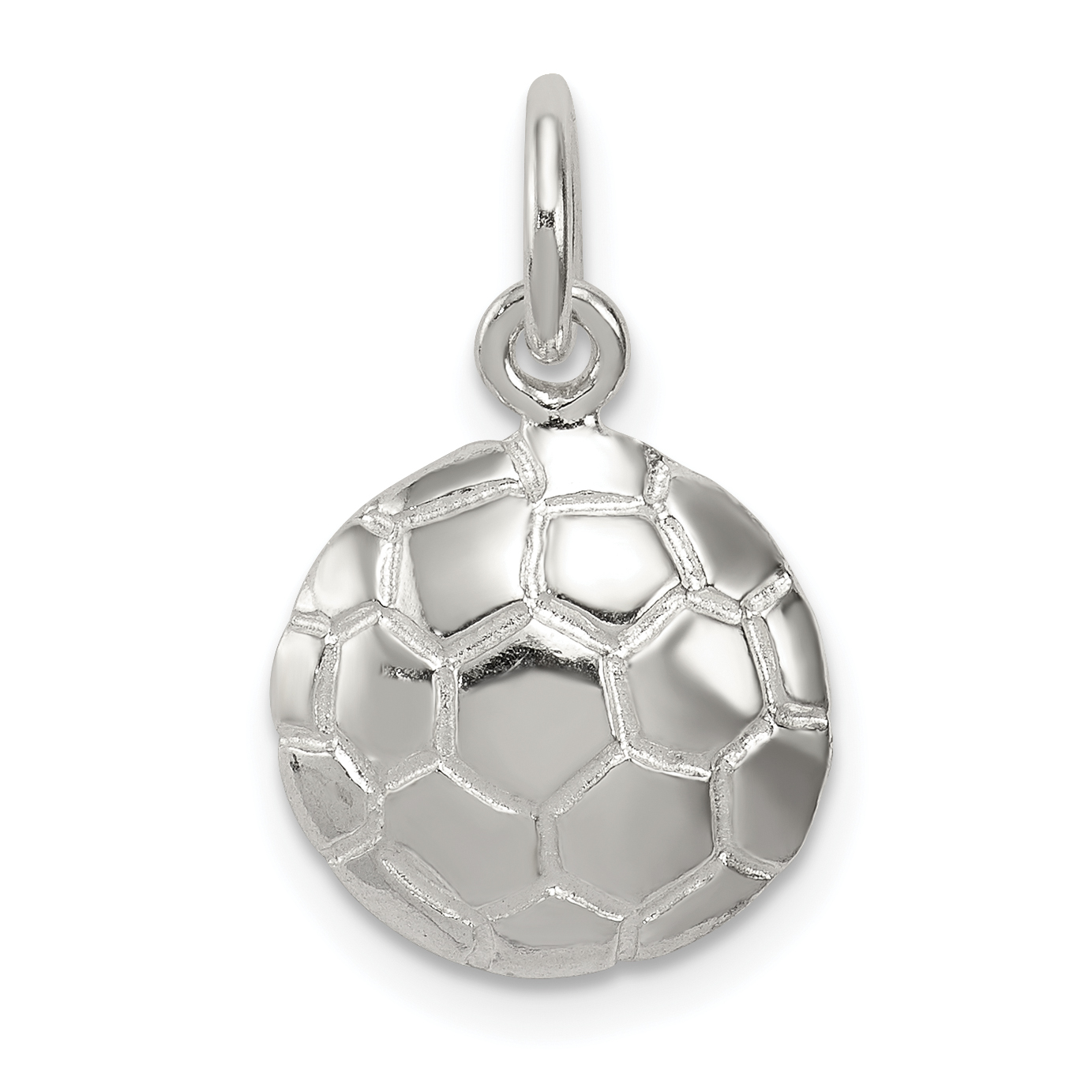 Sterling Silver Soccer Ball Charm (QC716)