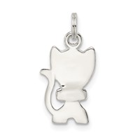 Sterling Silver Enameled Cat Charm view 4