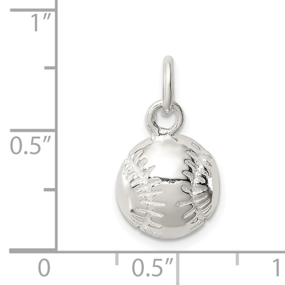Sterling Silver BASEBALL Charm