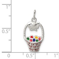 Sterling Silver Enameled Easter Basket view 3