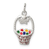 Sterling Silver Enameled Easter Basket view 1