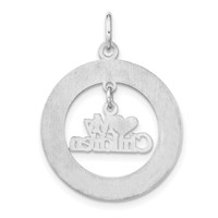 Sterling Silver Rhodium-plated Personalizable My Children Charm view 4