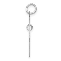 Sterling Silver Rhodium-plated Personalizable Proud Grandma Charm view 2