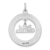 Sterling Silver Rhodium-plated Personalizable Proud Grandma Charm view 4