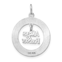 Sterling Silver Rhodium-plated Personalizable Always & Forever Charm view 4