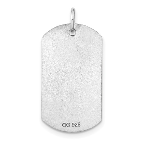 SS/Rhodium-plated Personalized Graduation Dog Tag