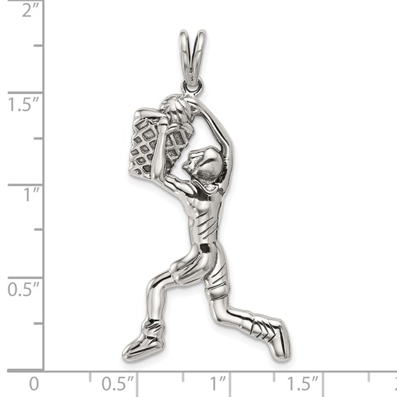 Sterling Silver Basketball Player Charm