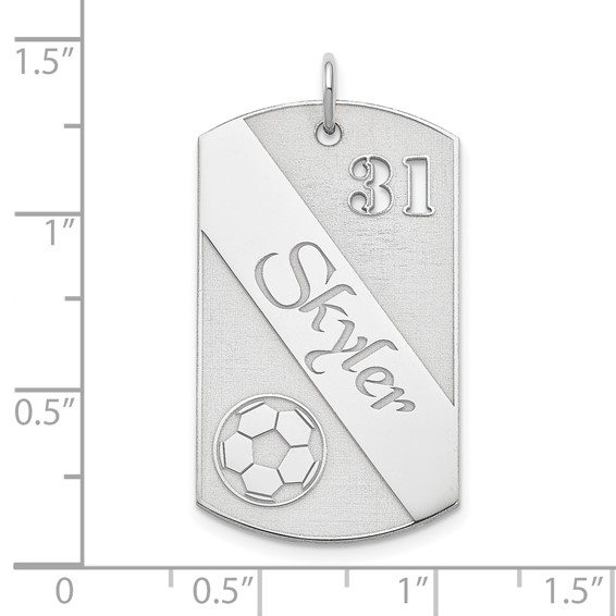 Personalized Soccer Ball Dog Tag Charms