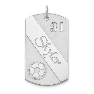 Personalized Soccer Ball Dog Tag Charms