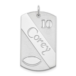 Football Dog Tag Charms