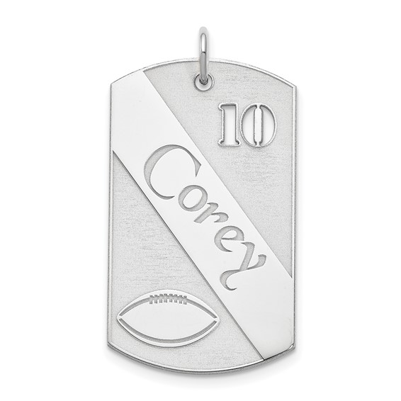 Football Dog Tag Charms