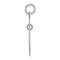 Sterling Silver Rhodium-plated Personalizable Best Teacher Charm view 2
