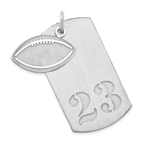 Personalized 2-piece Football Dog Tag Charms