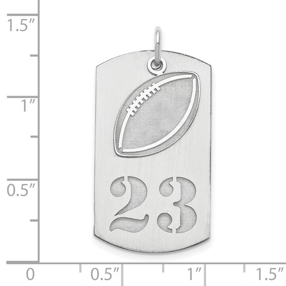 Personalized 2-piece Football Dog Tag Charms