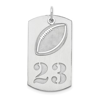 Personalized 2-piece Football Dog Tag Charms