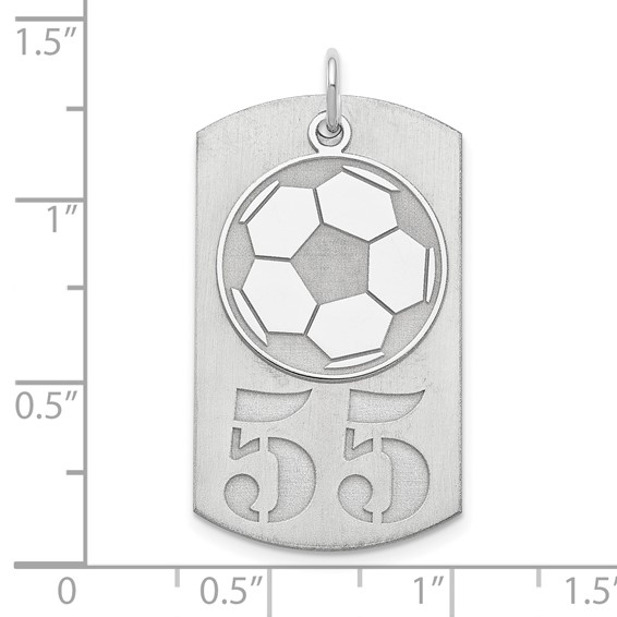 Personalized 2-Piece Soccer Ball Dog Tag Charms