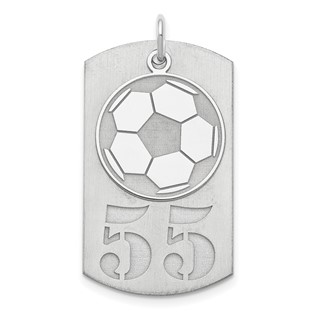 Personalized 2-Piece Soccer Ball Dog Tag Charms