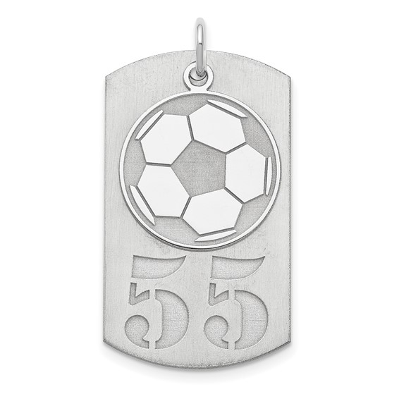 Personalized 2-Piece Soccer Ball Dog Tag Charms