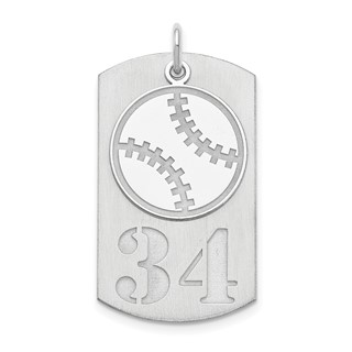 Personalized 2-piece Baseball Dog Tag Charms