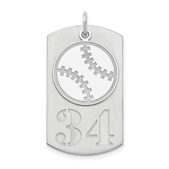 Personalized 2-piece Baseball Dog Tag Charms