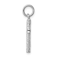 Sterling Silver Rhodium Plated Cross Pendant view 2