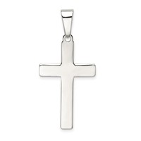 Sterling Silver Polished Cross Pendant view 4