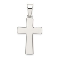Sterling Silver Polished Cross Pendant view 4