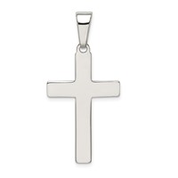 Sterling Silver Polished Cross Pendant view 4