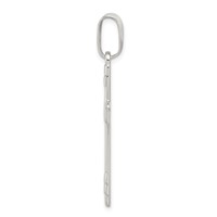 Sterling Silver Polished Cross Pendant view 2