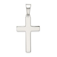 Sterling Silver Polished Cross Pendant view 4