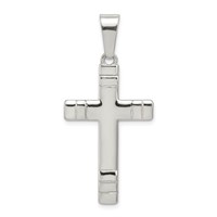 Sterling Silver Polished Cross Pendant view 1