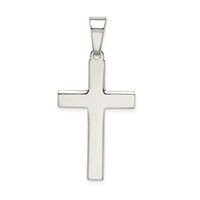 Sterling Silver Polished Cross Pendant view 4