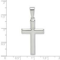Sterling Silver Polished Cross Pendant view 3