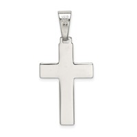 Sterling Silver Polished Cross Pendant view 4
