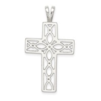 Sterling Silver Polished Cross Pendant view 4