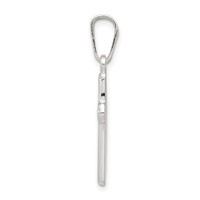 Sterling Silver Polished Cross Pendant view 2