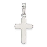 Sterling Silver Polished Cross Pendant view 4