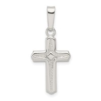 Sterling Silver Polished Cross Pendant view 1