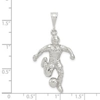 Sterling Silver Soccer Player Charm view 3