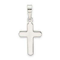Sterling Silver Polished Cross Pendant view 4