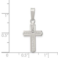 Sterling Silver Polished Cross Pendant view 3