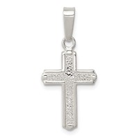 Sterling Silver Polished Cross Pendant view 1
