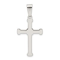 Sterling Silver Polished Cross Pendant view 4