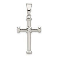 Sterling Silver Polished Cross Pendant view 1
