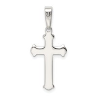 Sterling Silver Polished Cross Pendant view 4