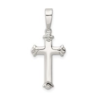 Sterling Silver Polished Cross Pendant view 1