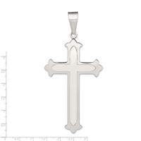 Sterling Silver Polished Cross Pendant view 3